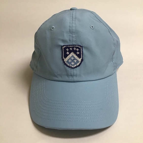 Smathers & Branson Needlepoint Light Blue Baseball Hat Cap Adjusts Polyester NC? - Picture 7 of 12